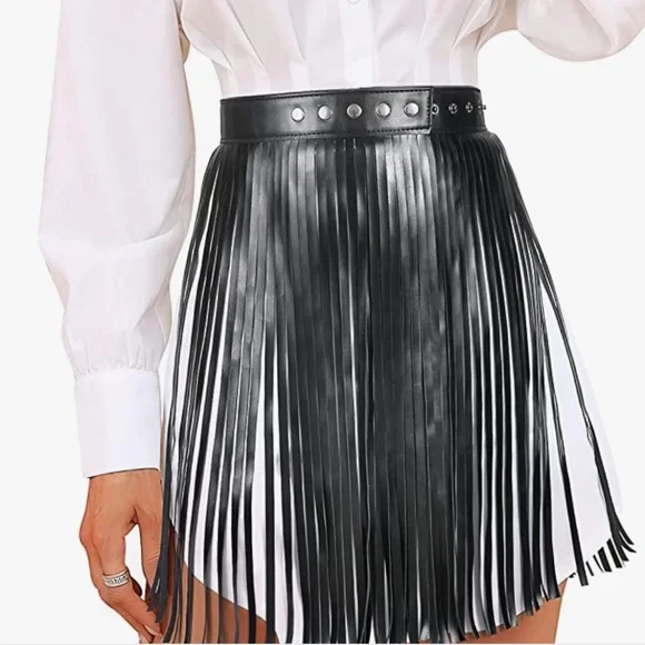 Boutique | Accessories | Women Leather Tassel Waist Belt Fringe Dress Belt  Space Cowgirl Punk Rock Music | Poshmark